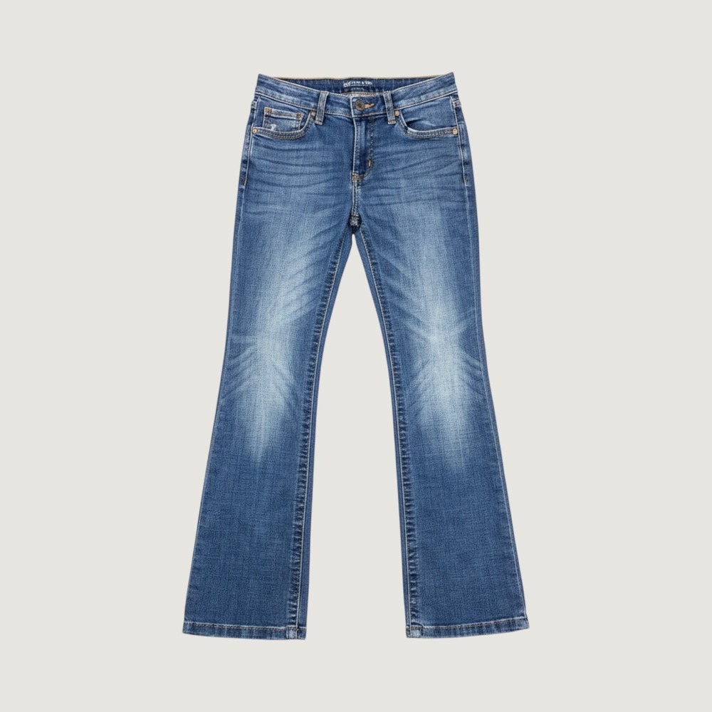 Wrangler Willow Ultimate Riding Jeans Bootcut Denim Blue Medium Wash Womens